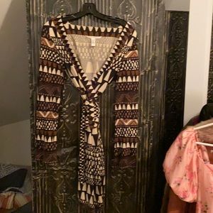 Diane von Furstenberg Aztec print wrap dress